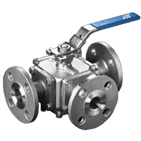 A-T Controls 3-Piece Ball Valve, 33 Series